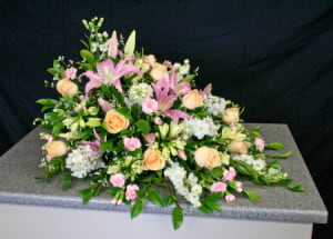 (1) Large | Apricot and Soft Pink Tones