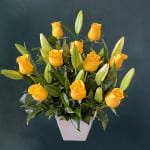 Premium Bright With Yellow Roses