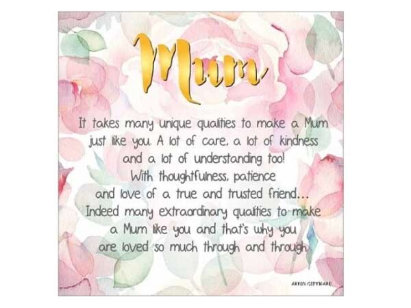 Mum Enlightened Wishes LED Plaque 15cm