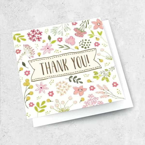 Thank You Floral Card